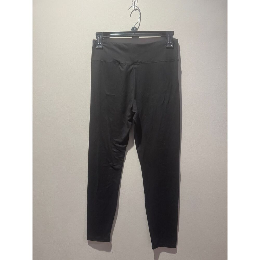 A New Day Womens Black High Rise Leggings Size Medium Solid Casual Stretch (145)